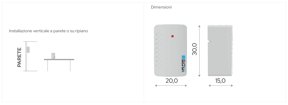 Nebbiogeno UR Fog BAT 300 a batteria emissione fino a 100 metri cubi in 60 secondi zero consumi di energia