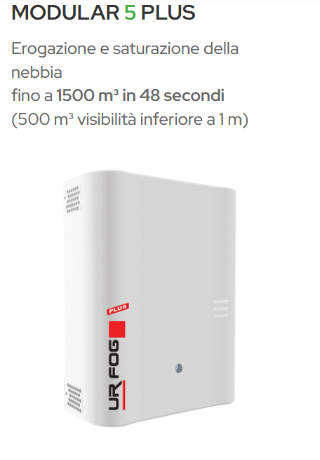 MODULAR 5 PLUS UR Fog Nebbiogeno Antifurto Professionale 1500 mt cubi