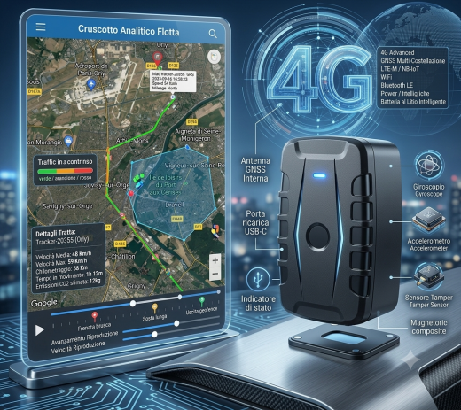 Localizzatore GPS magnetico 4G batteria 20Ah