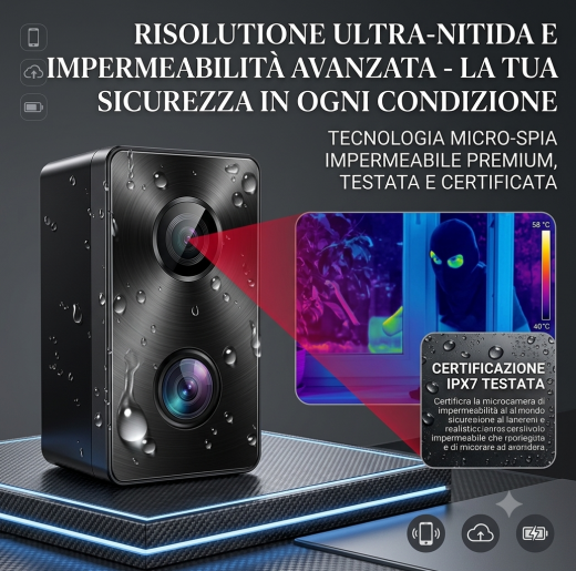 Telecamera spia a infrarossi per esterno con visione notturna