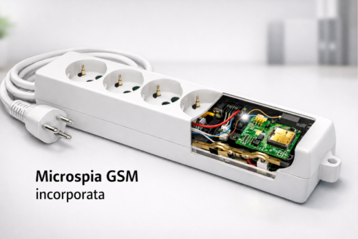 Microspia GSM nascosta in ciabatta elettrica funzionante sorveglianza discreta per casa ufficio e ambienti sensibili