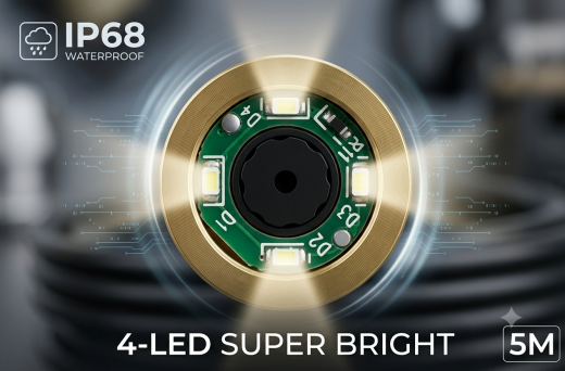 Telecamera Endoscopica USB Impermeabile 5 Metri con LED Regolabili per Ispezioni Professionali