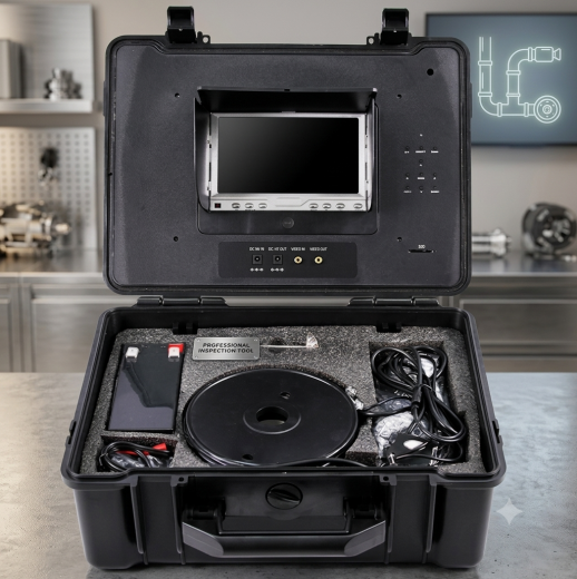 Telecamera subacquea per pesca con monitor 7" HD, cavo 50 m e DVR 600TVL