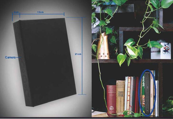 Telecamera HD Nascosta in un libro con Batteria a lunga durata fino a 2 anni