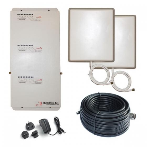 Amplificatore di Segnale Triband StellaHome LGW: Potenziamento della Copertura GSM, UMTS/3G, LTE/4G per Casa e Ufficio - Estensione Fino a 2000mq con Tecnologia Avanzata e Facile Installazione