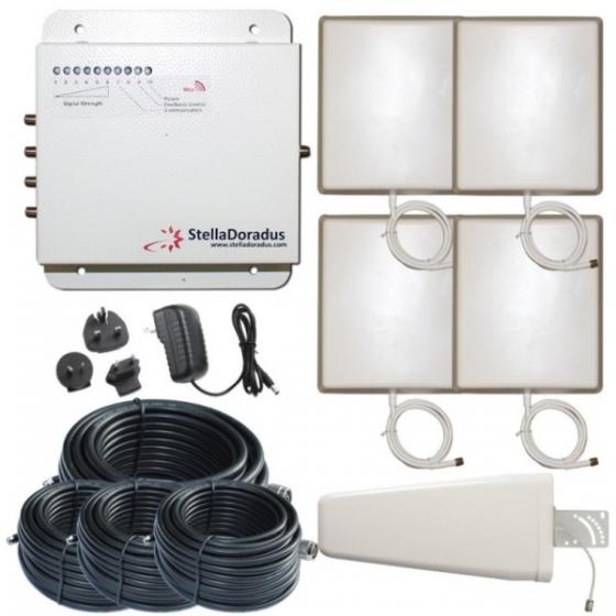 Ripetitore GSM StellaHome G 900MHz con Antenna Yagi Esterna: Amplificatore di Segnale Potente per Casa e Ufficio, Copertura Estesa fino a 4000mq, Compatibile con Tutti gli Operatori