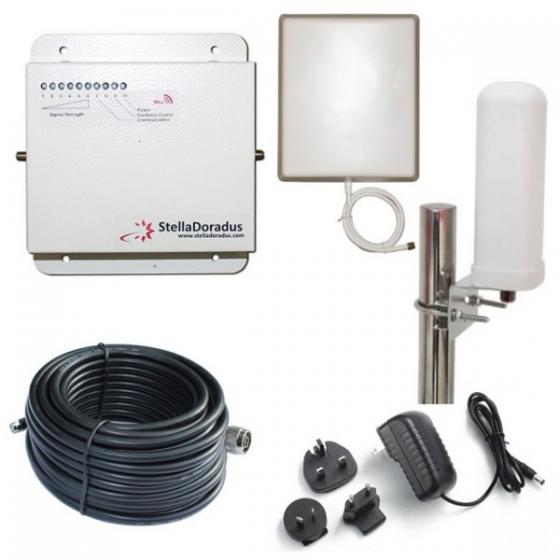 Ripetitore di Segnale LTE StellaHome D: Amplificatore di Segnale Omnidirezionale per Casa e Ufficio 1800MHz - Copertura Fino a 2000mq con Antenne Interne ed Esterne, Conforme agli Standard EU