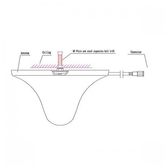 ANTENNA OMNI DA SOFFITTO  MULTIBAND DA 800MHz A 2700MHz