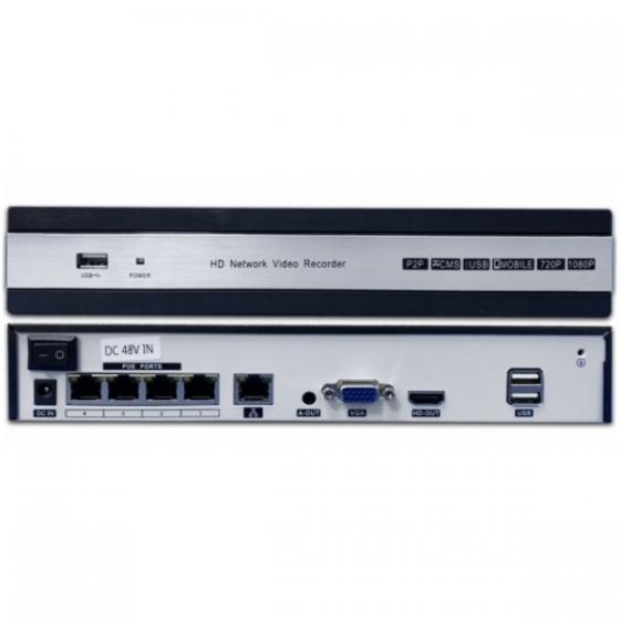 NVR 4 LIVELLI QUALITA VIDEO  4 CANALI 2 MEGAPIXEL  4 CANALI 5 MEGAPIXEL