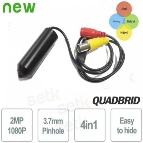 MINI TELECAMERA NASCOSTA 2MP 4IN1 AHD CVI TVI ANALOGICA 3 7MM PINHOLE
