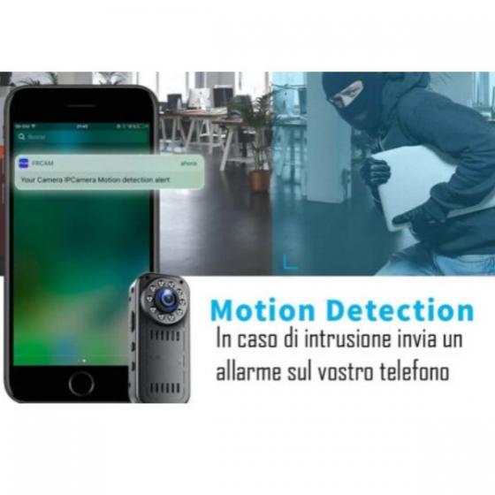 MINI TELECAMERA SPY PROFESSIONALE WIFI INFRAROSSI VISIONE NOTTURNA 128GB