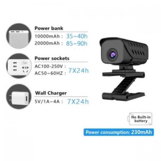 MINI MICRO TELECAMERA SPY WIFI PICCOLISSIMA WIRELESS P2P INFRAROSSI