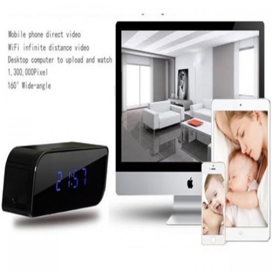 MINI CAMERA SPY PROFESSIONALE NASCOSTA IN SVEGLIA INVISIBILE WIFI FULL HD