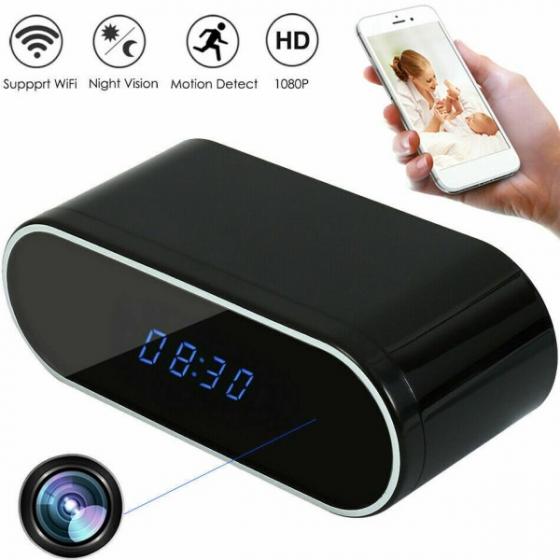 TELECAMERA SPIA WIFI IN SVEGLIA MICRO CAM INVISIBILE