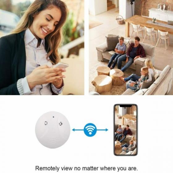 TELECAMERA SPY NASCOSTA IN RILEVATORE DI FUMO INFRAROSSI HD