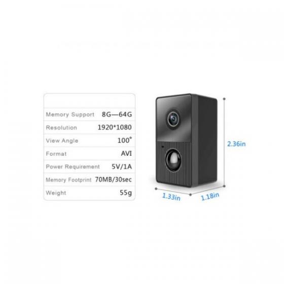 TELECAMERA SPIA INFRAROSSI VISIONE NOTTURNA MINI CAMERA PER ESTERNO
