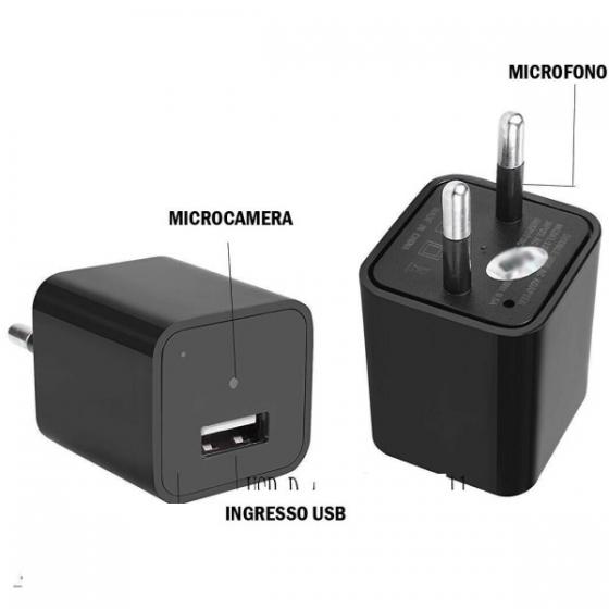 TELECAMERA SPY WIFI ALIMENTATORE WIRELESS NASCOSTA PROFESSIONALE