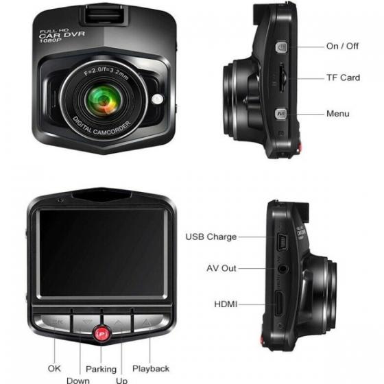 MINI TELECAMERA PER AUTOMOBILI FULL HD 1080P 2.4 DVR CAR