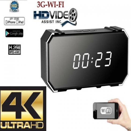 SVEGLIA OROLOGIO TELECAMERA SPIA CAMERA SPIA WIFI SVEGLIA NASCOSTA