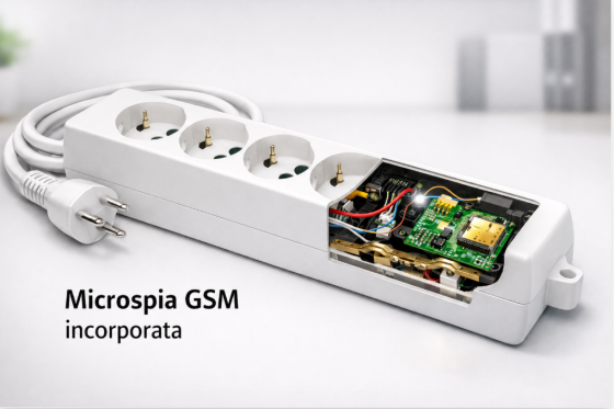Microspia GSM nascosta in ciabatta elettrica funzionante sorveglianza discreta per casa ufficio e ambienti sensibili
