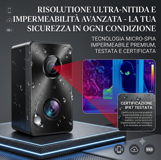 Telecamera spia a infrarossi per esterno con visione notturna