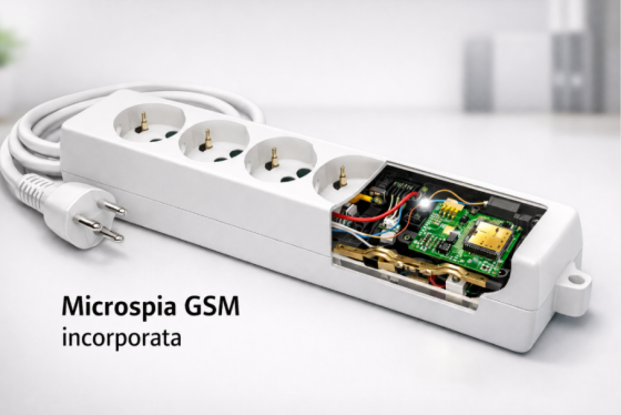 Microspia GSM nascosta in ciabatta elettrica funzionante sorveglianza discreta per casa ufficio e ambienti sensibili