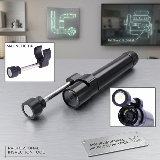 Telecamera Endoscopica Impermeabile USB con LED Regolabili per Ispezioni Professionali di Tubazioni e Cavita'